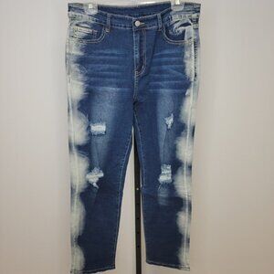 SHEIN Men's Contrast Panel Jeans